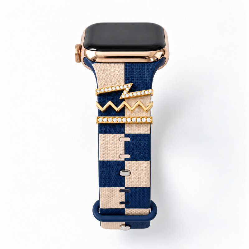 Downtown Navy Blue & Ivory Smart Watch Band