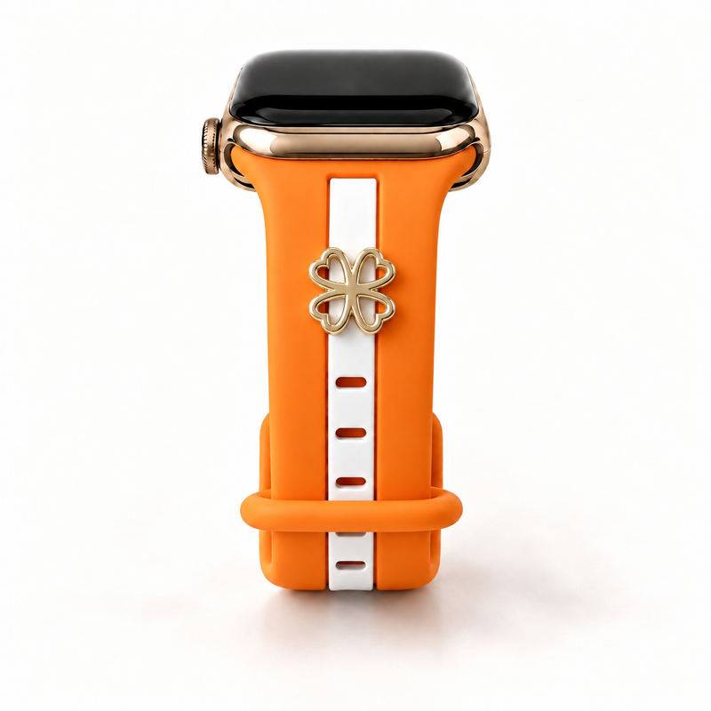 Skye Orange & White Smart Watch Band