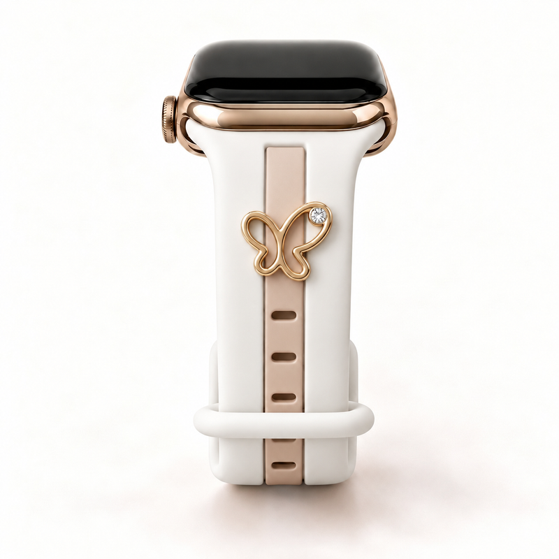 Skye White & Nude Sand Smart Watch Band