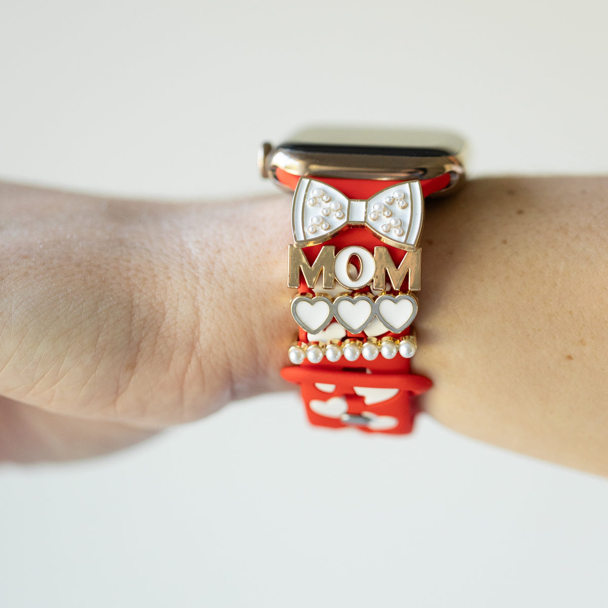 Dear Mama 💌 Red & White Love & Luxe Smart Watch Band