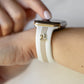 Skye White & Nude Sand Smart Watch Band