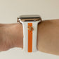 Skye White & Orange Smart Watch Band