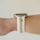 Skye White & Nude Sand Smart Watch Band