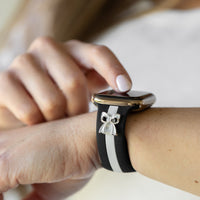 The It Girl Midnight Black & White Smart Watch Band