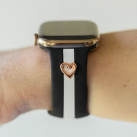 Heart to Love ♡ Midnight Black & White Smart Watch Band