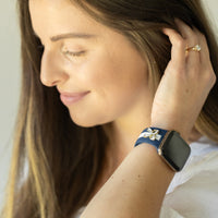 The It Girl Nautical Blue and White Smart Watch Band