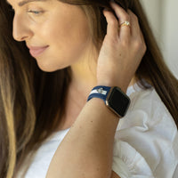 Heart to Love ♡ Nautical Blue & White Smart Watch Band