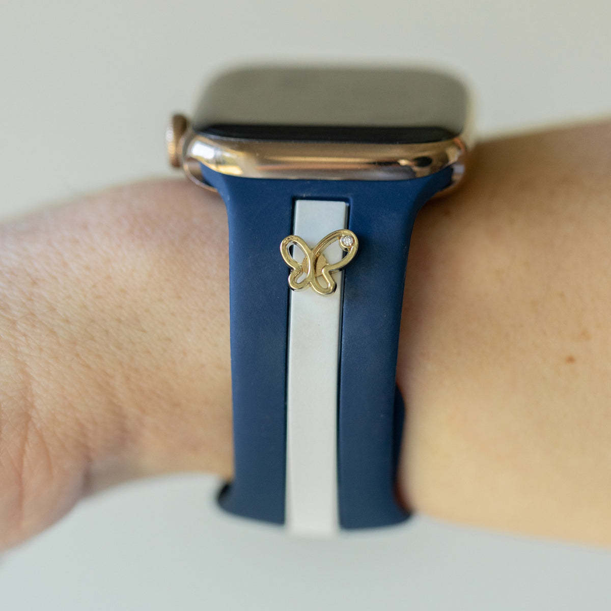 Chasing Butterflies 🦋 Nautical Blue and White Smart Watch Band