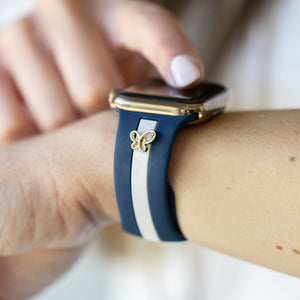 Chasing Butterflies 🦋 Nautical Blue and White Smart Watch Band