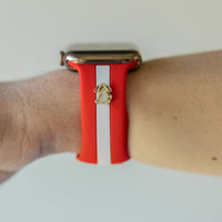 Honey Bee Red and White Apple Watch Band