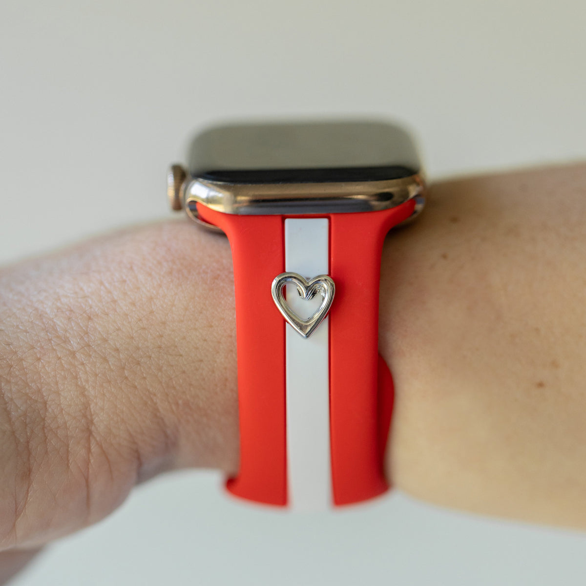 Honey Bee Red and White Apple Watch Band