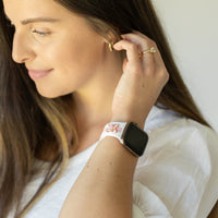 The It Girl White and Bubblegum Smart Watch Band