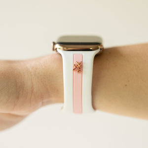 Come Fly With Me✈️ White & Bubblegum Smart Watch Band