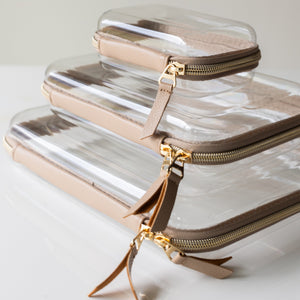 Luxe Zippered Packing Cases Bundle Nude