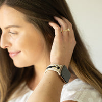 The It Girl Nude Sand and Black Smart Watch Band