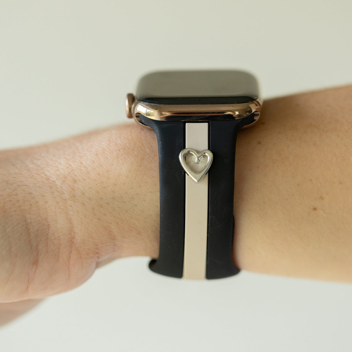 Heart to Love ♡ Black & Nude Sand Smart Watch Band