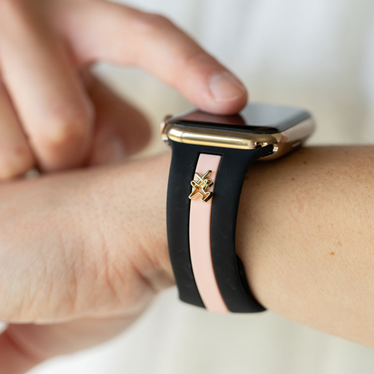 Honey Bee Me Midnight Black & Pink Apple Band