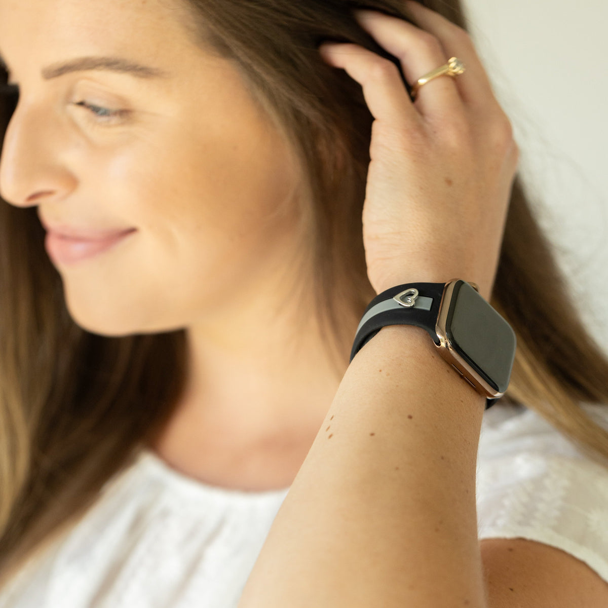 Heart to Love ♡ Black & Gray Smart Watch Band