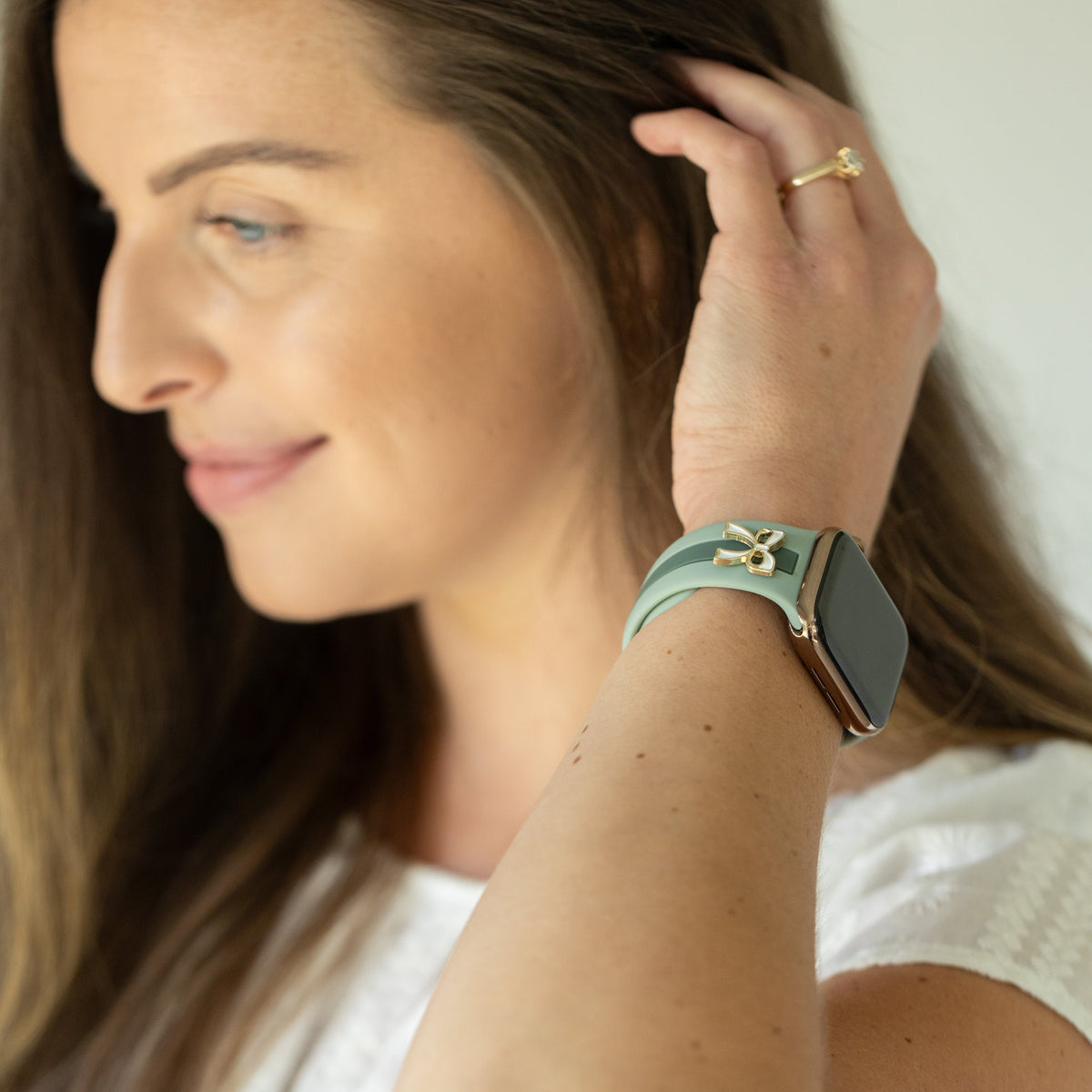 The It Girl Dusty Blue and Green Smart Watch Band