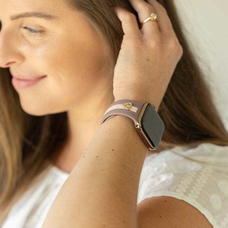 Heart to Love ♡ Mauve and Blush Smart Watch Band