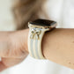 The It Girl Ivory and Gray Smart Watch Band