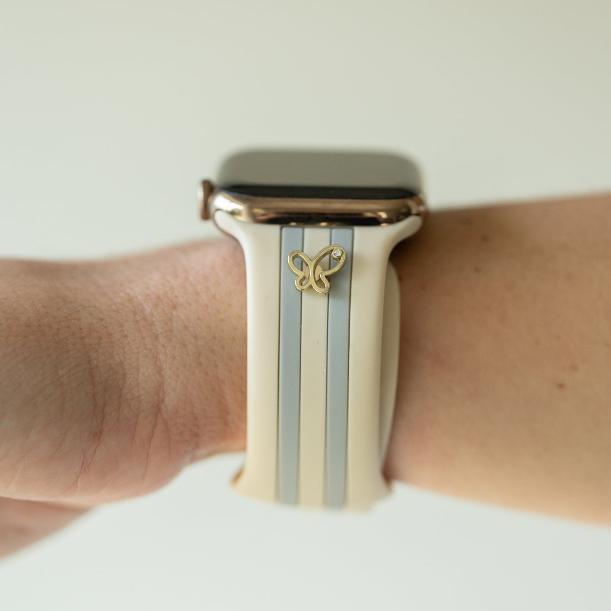 Chasing Butterflies 🦋Ivory & Gray Smart Watch Band