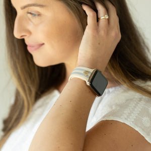 Chasing Butterflies 🦋Ivory & Gray Smart Watch Band