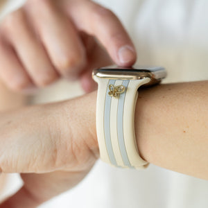 Chasing Butterflies 🦋Ivory & Gray Smart Watch Band