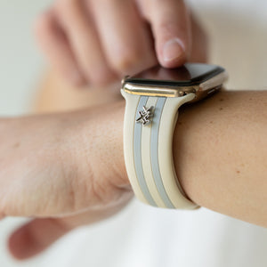 Come Fly With Me✈️ Ivory & Gray Smart Watch Band