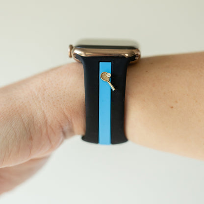 Let's Cause a Racket 🏓 Black & Blue Smart Watch Band