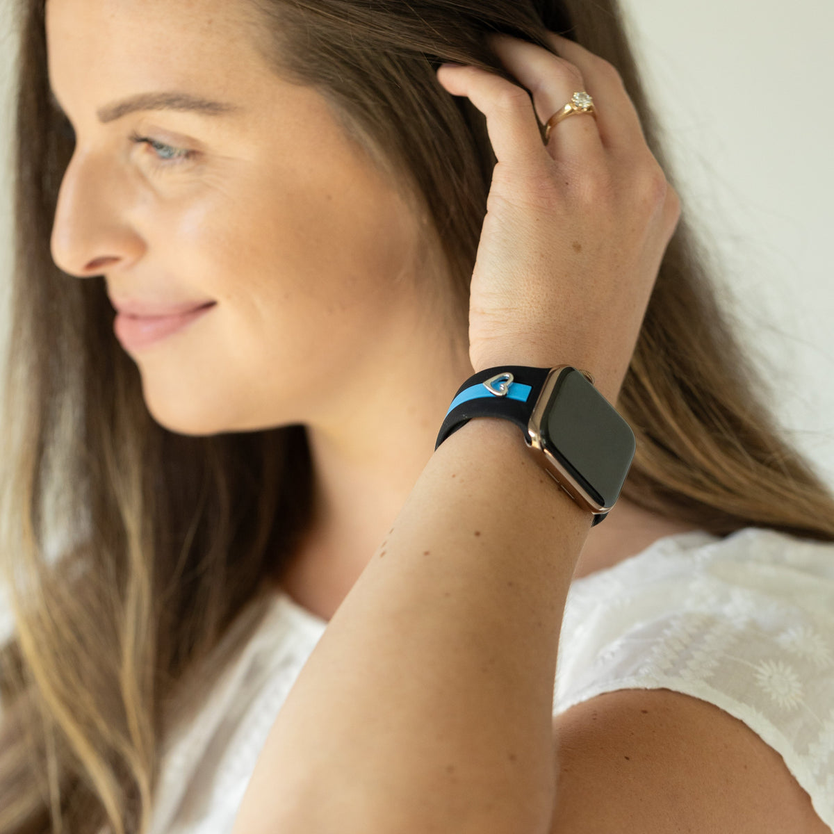 Heart to Love ♡ Black & Blue Smart Watch Band