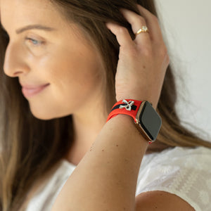 The It Girl Red & Black Smart Watch Band