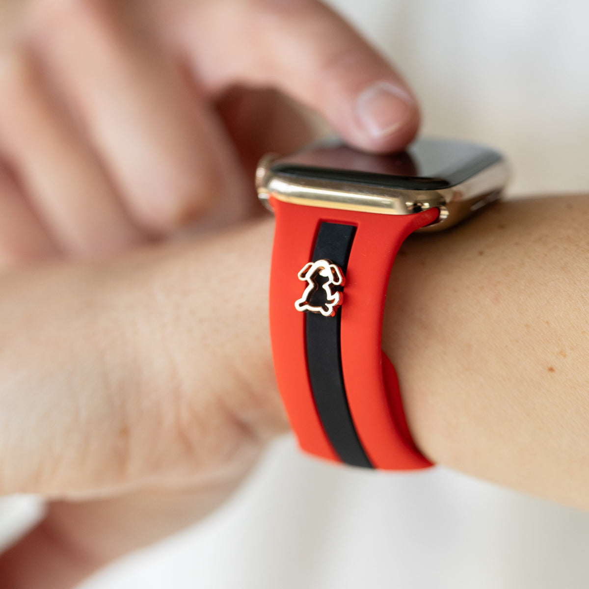 Skye Red & Black Smart Watch Band