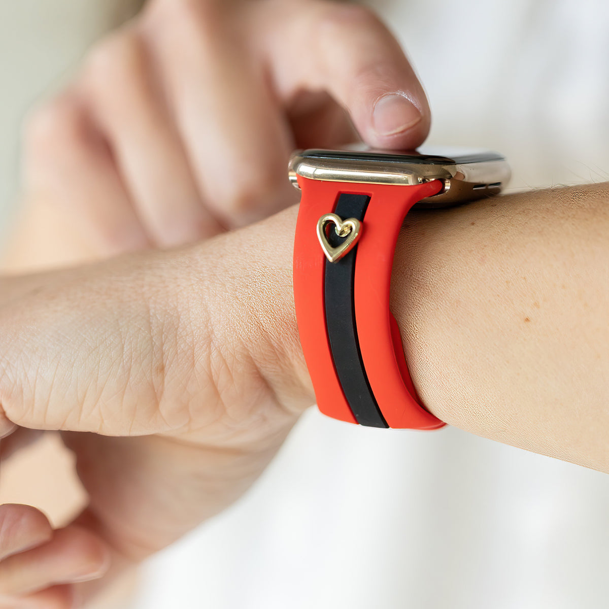 Skye Red & Black Smart Watch Band