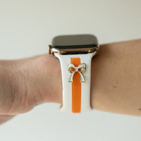 The It Girl White & Orange Smart Watch Band