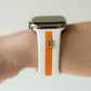 Skye White & Orange Smart Watch Band