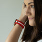 Skye Red & White Smart Watch Band