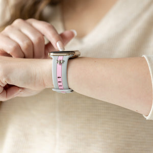 Skye Gray & Pink Smart Watch Band