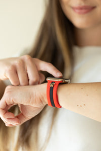 Skye Red & Black Smart Watch Band