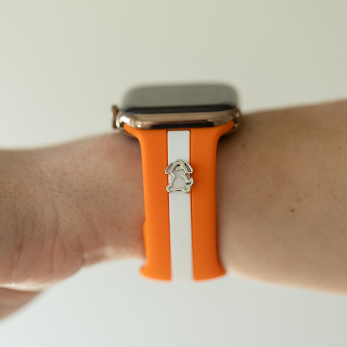 Skye Orange and White Smart Watch Band