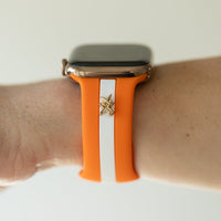 Skye Orange and White Smart Watch Band