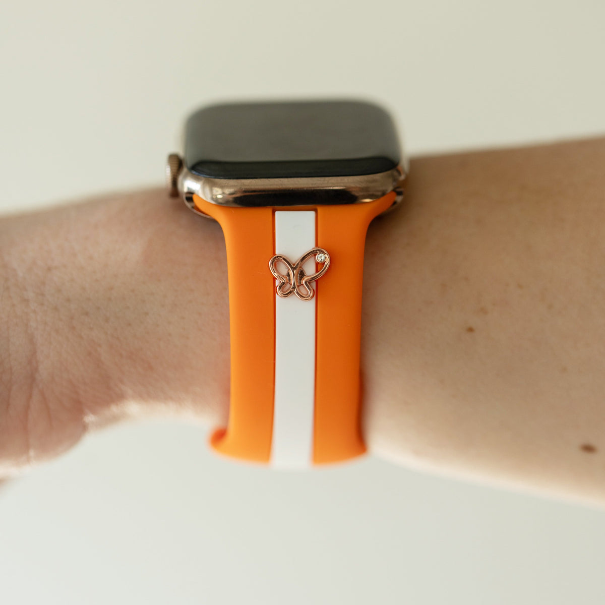 Skye Orange and White Smart Watch Band