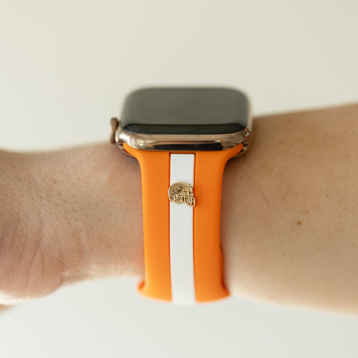 Skye Orange and White Smart Watch Band