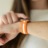 Skye Orange and White Smart Watch Band