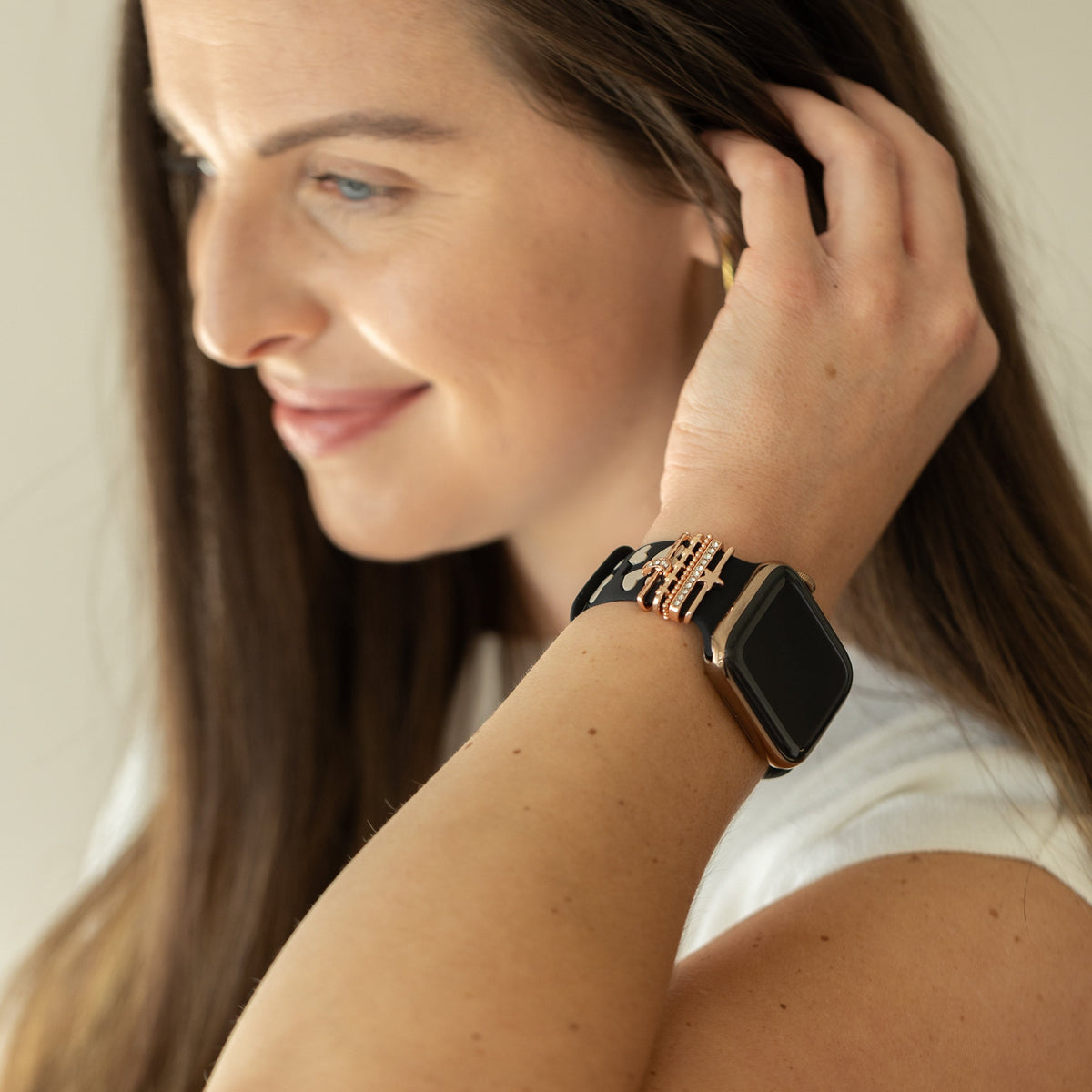 Black Nude Love & Luxe Moon-Star Smart Watch Band