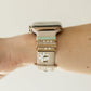 Eva Turquoise Daisy Nude & White Smart Watch Band