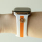 Skye White & Orange Smart Watch Band