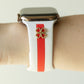 Skye White & Red Smart Watch Band