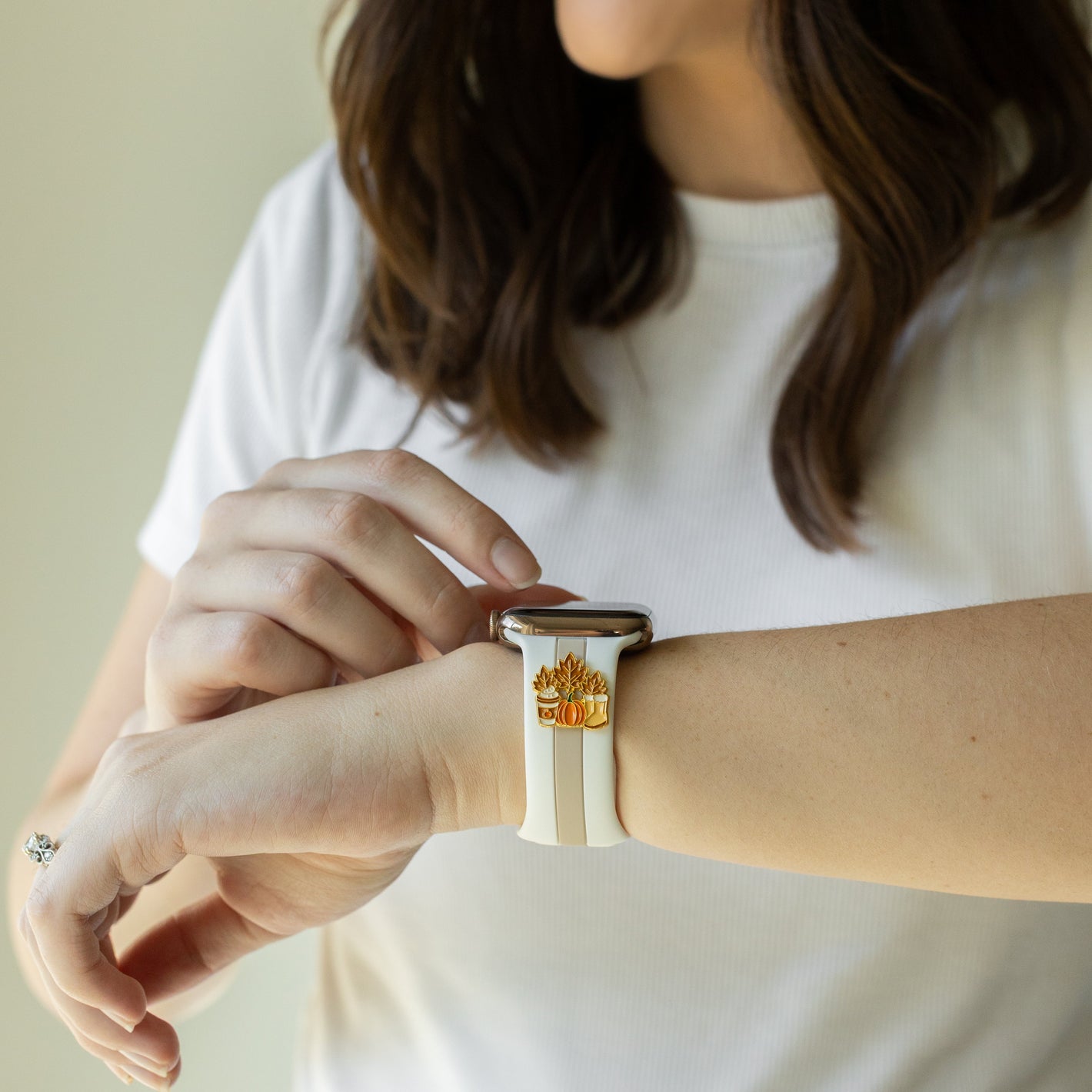 Can You 🐝🍂 It’s Fall White & Nude Skye Watchband
