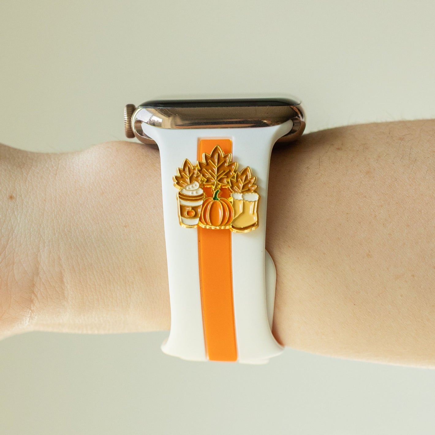 Can You 🐝🍂 It’s Fall White & Orange Skye Watchband